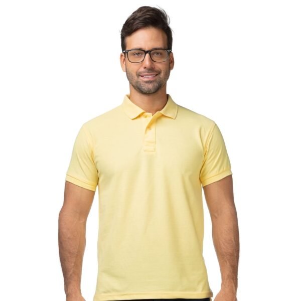 Camiseta Tipo Polo Amarillo Pastel