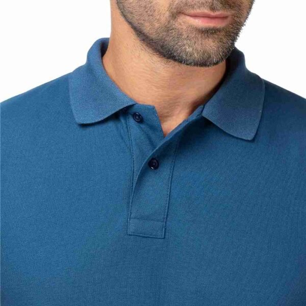 Camiseta Tipo Polo Azul Turquí - Imagen 2