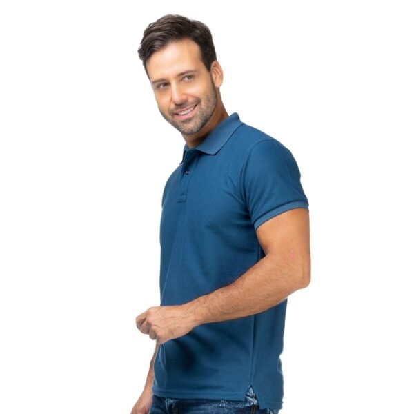 Camiseta Tipo Polo Azul Turquí - Imagen 4