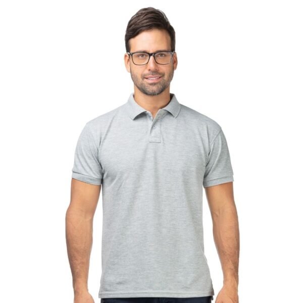 Camiseta Tipo Polo Gris Claro