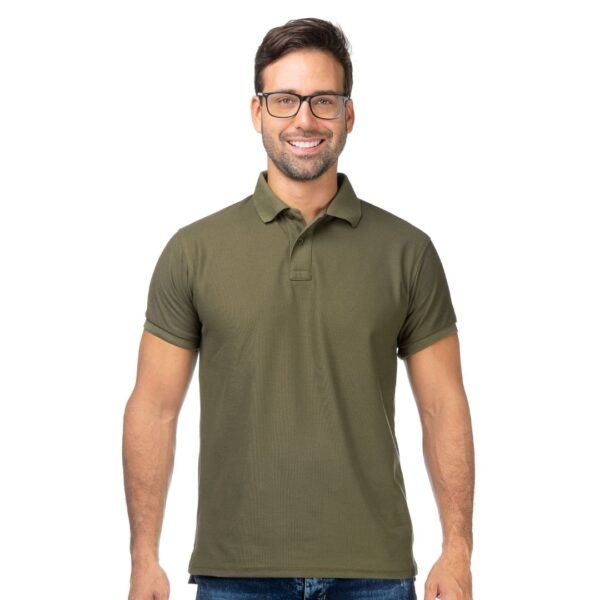 Camiseta Tipo Polo Verde Militar