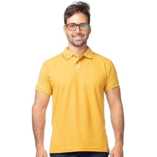 Camiseta Tipo Polo Mostaza