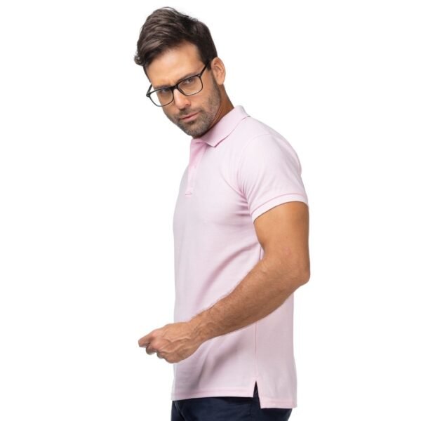 Camiseta Tipo Polo Rosada - Imagen 4