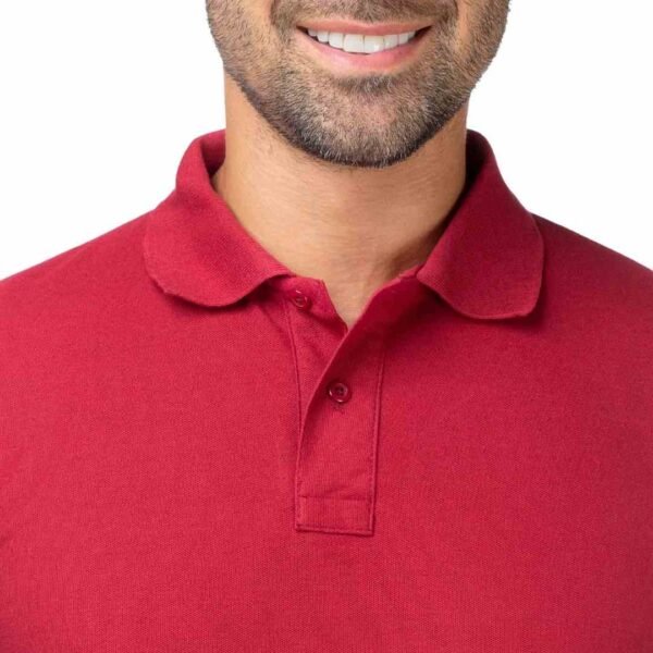 Camiseta Tipo Polo Vinotinto - Imagen 2