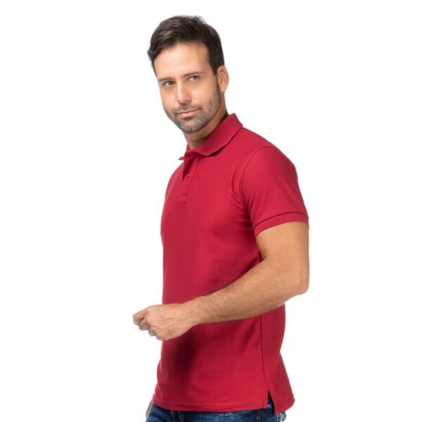 Camiseta Tipo Polo Vinotinto - Imagen 4
